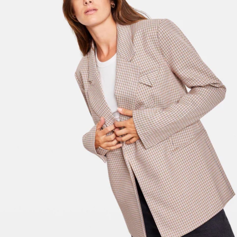 ✨ BLANCA Samantha Blazer Pink Plaid Blazer Jacket Coat